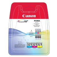 CANON 521 CLI-521CMY Orjinal Sarı+Kırmızı+Mavi Kartuş 3 Lü PAKET