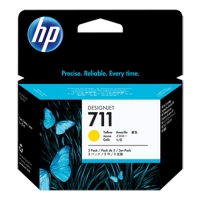 <span>HP (Hewlett Packard)</span> 711 CZ136A Orjinal Sarı Kartuş 3 Lü PAKET 