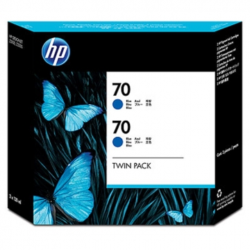 HP (Hewlett Packard) 70 CB349A Orjinal Mavi Kartuş 130 mlgr. x 2 Li PAKET