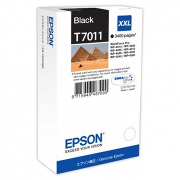 EPSON T7011 C13T70114010 Yüksek Kapasiteli Orjinal Siyah Kartuş 3.400 Sayfa