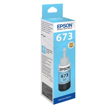 EPSON 673 C13T67354A Orjinal Açık Mavi Mürekkep Şişesi 70 Mlgr.