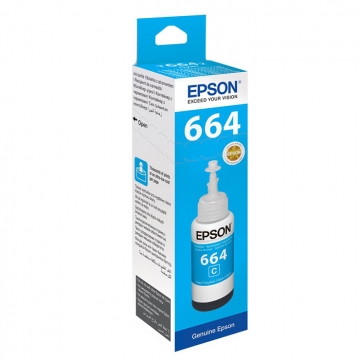 EPSON 664 C13T66424A Orjinal Mavi Mürekkep Şişesi 70 Mlgr. 7.500 Sayfa