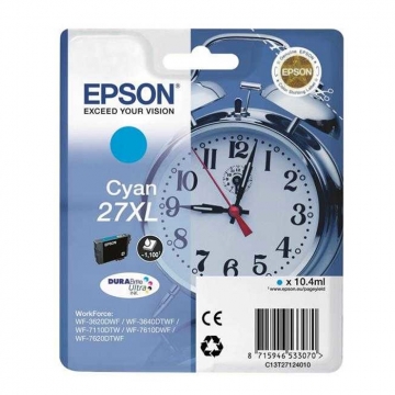 EPSON 27XL T2712 C13T27124020 Yüksek Kapasiteli Orjinal Mavi Kartuş 1.100 Sayfa