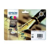 <span>EPSON</span> 16XL C13T16364010 Orjinal Siyah + Sarı + Kırmızı + Mavi Kartuş 4 Lü PAKET