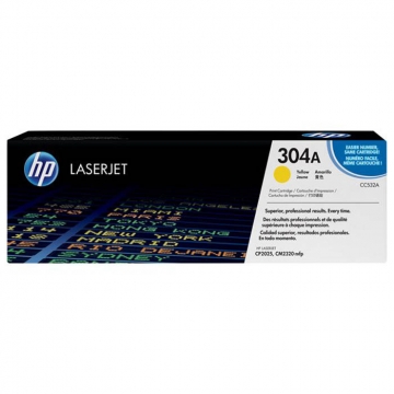 HP (Hewlett Packard) 304A CC532A Orjinal Sarı Lazer Toner 3.000 Sayfa