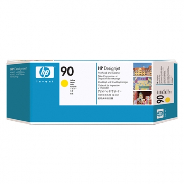 HP (Hewlett Packard) 90 C5057A Orjinal Sarı Baskı Kafası ve Temizleyicisi
