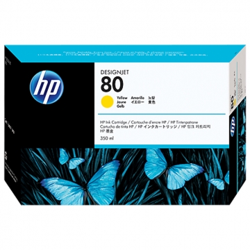 HP (Hewlett Packard) 80 C4848A Orjinal Sarı Kartuş 350 mlgr.