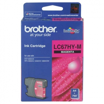 BROTHER LC-67HYM Yüksek Kapasiteli Orjinal Kırmızı Kartuş 750 Sayfa