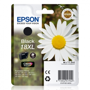 EPSON 18XL C13T18114010 Orjinal Siyah Kartuş 470 Sayfa