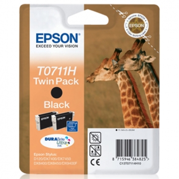 EPSON T0711H C13T07114H10 Orjinal Siyah Kartuş 2 Li PAKET