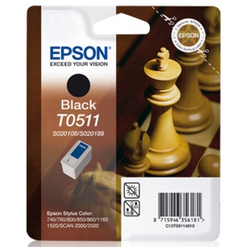 EPSON T0511 C13T05114010 Orjinal Siyah Kartuş 24 Mlgr.