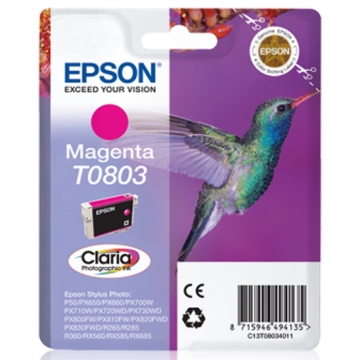 EPSON T0803 C13T08034011 Orjinal Kırmızı Kartuş 460 Sayfa