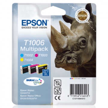 EPSON T1006 C13T10064010 Orjinal Sarı + Kırmızı + Mavi Kartuş 3 Lü PAKET