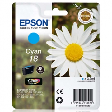 EPSON 18 C13T18024010 Orjinal Mavi Kartuş 180 Sayfa