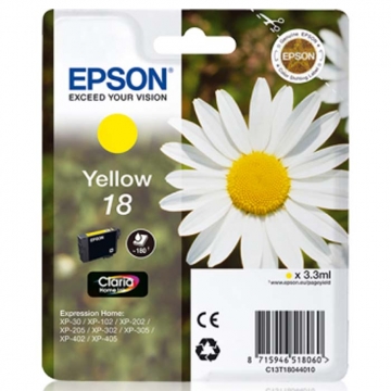 EPSON 18 C13T18044010 Orjinal Sarı Kartuş 180 Sayfa