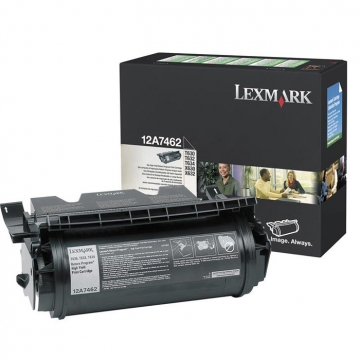 LEXMARK 12A7462 Yüksek Kapasiteli Orjinal Siyah Lazer Toner 21.000 Sayfa