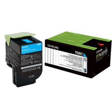 LEXMARK 708C 70C80C0 Orjinal Mavi Lazer Toner 1.000 Sayfa