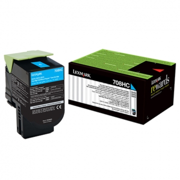 LEXMARK 708HC 70C8HC0 Yüksek Kapasiteli Orjinal Mavi Lazer Toner 3.000 Sayfa