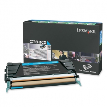 LEXMARK C736H1CG Yüksek Kapasiteli Orjinal Mavi renkli Lazer Toner 10.000 Sayfa