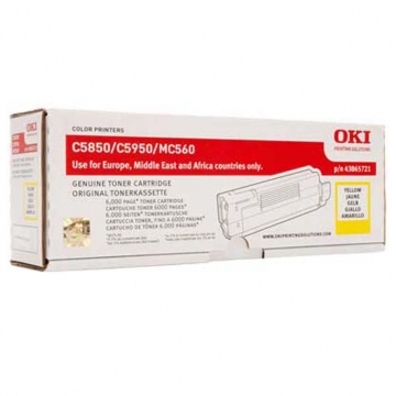 OKI C5850 43865741 Orjinal Sarı  Lazer Toner 6.000 Sayfa