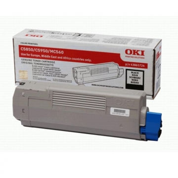 OKI C5850 43865744 Orjinal Siyah Lazer Toner 6.000 Sayfa