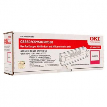OKI C5850 43865742 Orjinal Kırmızı Lazer Toner 6.000 Sayfa
