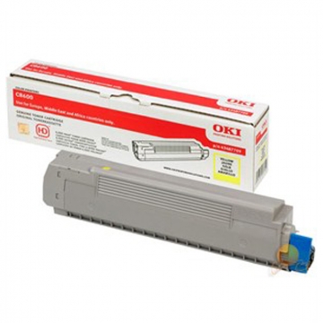 OKI C8600 43487721 Orjinal Sarı Lazer Toner 6.000 Sayfa