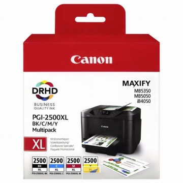 CANON PGI-2500XLCMYBK  Orjinal Siyah+Sarı+Kırmızı+Mavi Kartuş 4 Lü PAKET