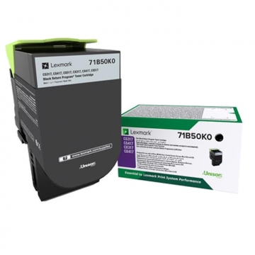 LEXMARK CS317 71B50K0 Orjinal Siyah Lazer Toner 3.000 Sayfa