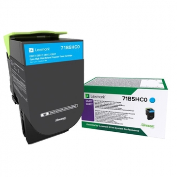 LEXMARK 71B5HC0 Yüksek Kapasiteli Orjinal Mavi Lazer Toner 3.500 Sayfa