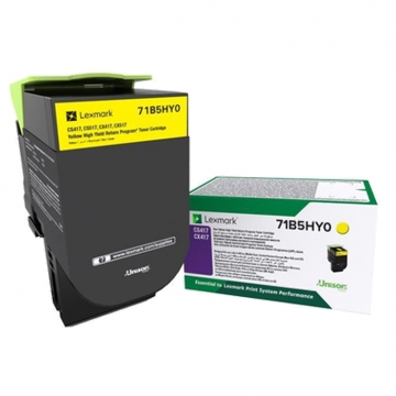 LEXMARK 71B5HY0 Yüksek Kapasiteli Orjinal Sarı Lazer Toner 3.500 Sayfa