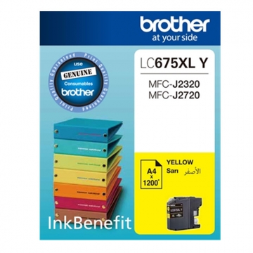 BROTHER LC-675XL-Y Yüksek Kapasiteli Orjinal Sarı Kartuş 1.200 Sayfa