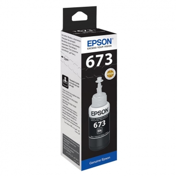 EPSON 673 C13T67314A Orjinal Siyah Mürekkep Şişesi 70 Mlgr.