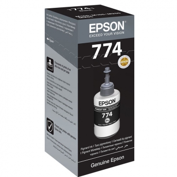 EPSON 774 C13T77414A Orjinal Siyah Mürekkep Şişesi 140 Mlgr. 6.000 Sayfa