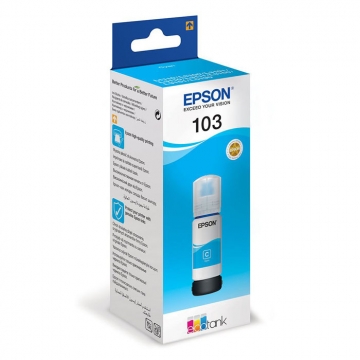 EPSON 103 C13T00S24A Orjinal Mavi Mürekkep Şişesi 65 Mlgr. 7.500 Sayfa