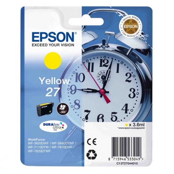 EPSON 27 T2704 C13T27044020 Orjinal Sarı Kartuş 350 Sayfa