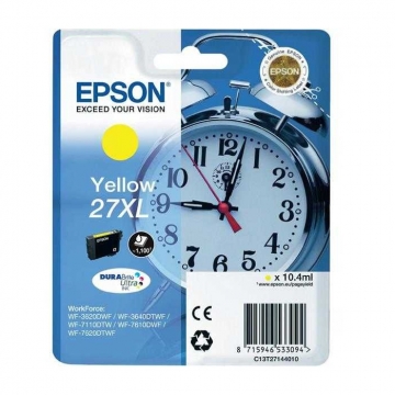 EPSON 27XL T2714 C13T27144020 Yüksek Kapasiteli Orjinal Sarı Kartuş 1.100 Sayfa