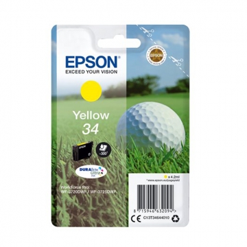 EPSON 34 T3464 C13T34644010 Orjinal Sarı Kartuş 300 Sayfa 