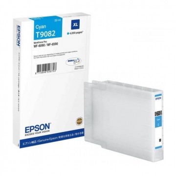 EPSON T9082XL C13T908240 Yüksek Kapasiteli Orjinal Mavi Kartuş 4.000 Sayfa