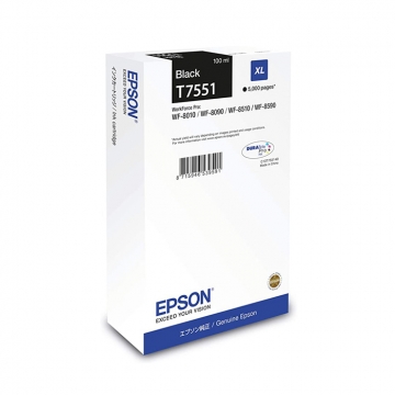 EPSON T7551XL C13T755140 Yüksek Kapasiteli Orjinal Siyah Kartuş 5.000 Sayfa