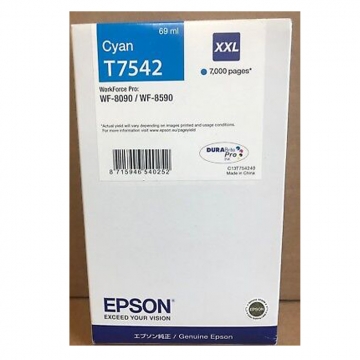 EPSON T7542XXL C13T754240 Ekstra Yüksek Kapasiteli Orjinal Mavi Kartuş 7.000 Sayfa