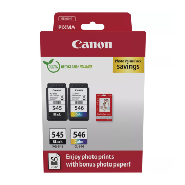 CANON PG-545 & CL-546 Orjinal Siyah ve Renkli Kartuş 2 Li PAKET
