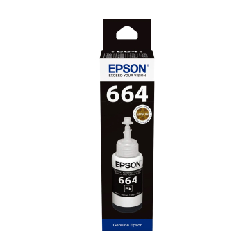 EPSON 664 C13T66414A Orjinal Siyah Mürekkep Şişesi 70 Mlgr. 4.500 Sayfa