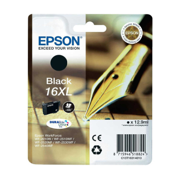 EPSON 16XL C13T16314010 Yüksek Kapasiteli Orjinal Siyah Kartuş 500 Sayfa