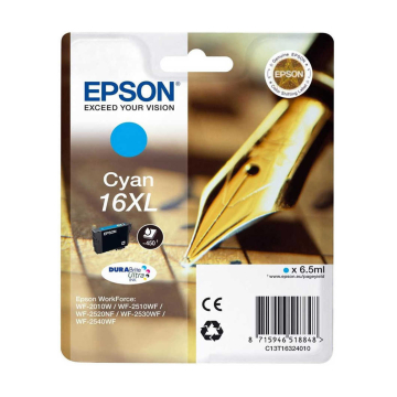 EPSON 16XL C13T16324010 Yüksek Kapasiteli Orjinal Mavi Kartuş 450 Sayfa