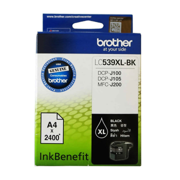 BROTHER LC-539XL-BK Yüksek Kapasiteli Orjinal Siyah Kartuş 2.400 Sayfa