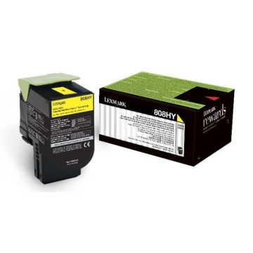 LEXMARK 808HY 80C8HY0 Yüksek Verimli Orjinal Sarı Lazer Toner 3.000 Sayfa