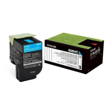 LEXMARK 808HC 80C8HC0 Yüksek Kapasiteli Orjinal Mavi Lazer Toner 3.000 Sayfa
