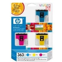 <span>HP (Hewlett Packard)</span> 363 CB333E Orjinal Sarı Kırmızı Mavi Kartuş 3 Lü PAKET