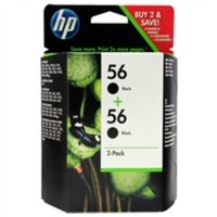 <span>HP (Hewlett Packard)</span> 56 C9502A Orjinal Siyah Kartuş 2 Li PAKET
